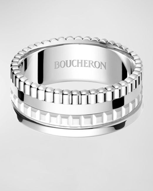 Boucheron Metallic Quatre 18k White Gold Narrow Ring