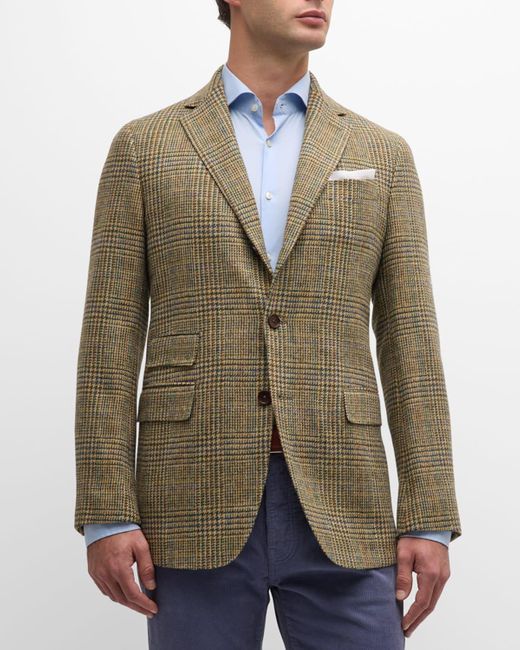 Sid Mashburn Green Virgil No. 2 Tweed Glen Plaid Sport Coat for men
