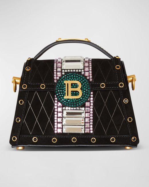 Balmain Black Bbuzz Dynasty Small Top-Handle Bag