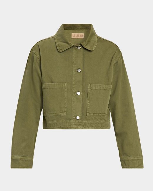 Le Jean Green Cora Denim Jacket