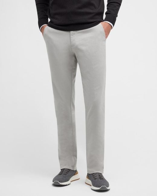 Peter Millar Gray Apos;S Pilot Flat Front Trousers for men
