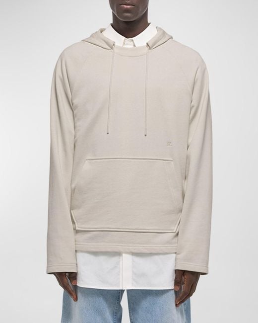 Helmut Lang Natural Relaxed Cotton Hoodie for men