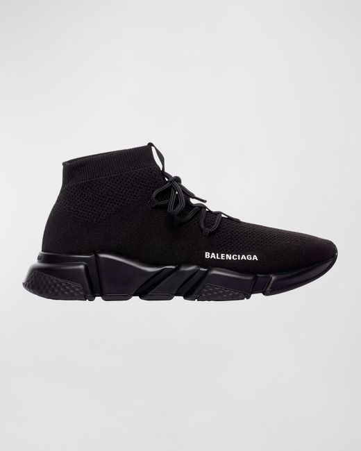 Balenciaga Speed Lace-up Knit Runner Sneakers in Black for Men | Lyst