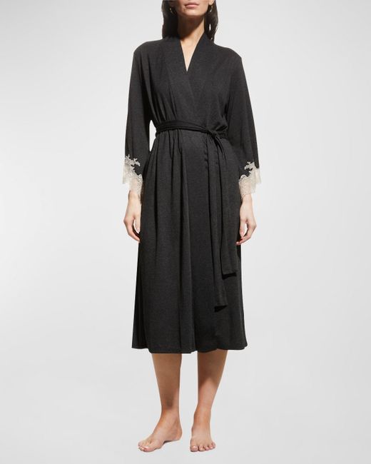 Natori Black Luxe Shangri-La Knit Robe