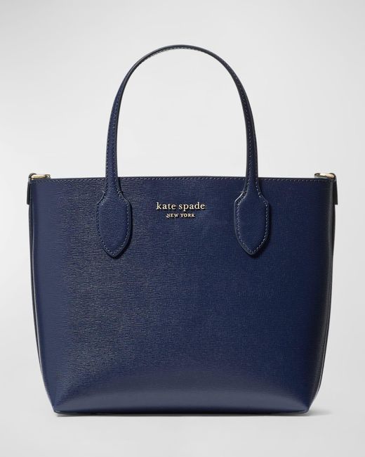 Kate Spade Blue Bleecker Medium Saffiano Leather Crossbody Tote Bag