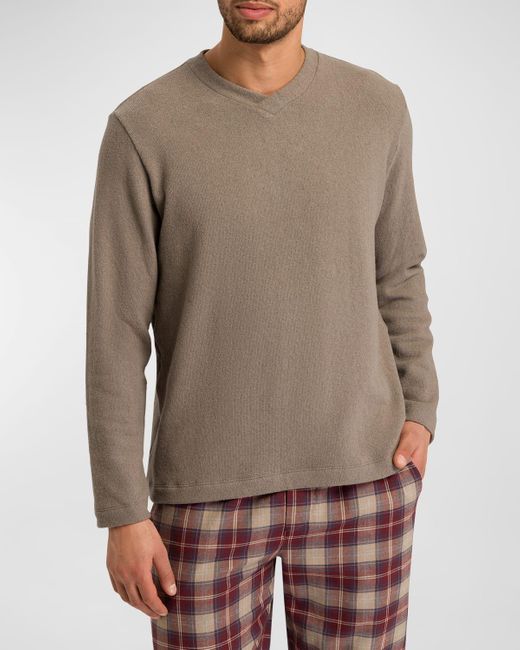 Hanro Brown Cozy Comfort Jersey T-shirt for men
