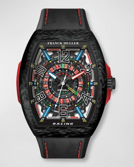 Franck Muller Black 45mm Vanguard Carbon Racing Vegas Watch