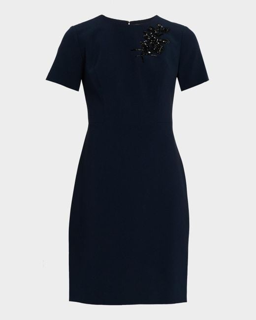 Sachin & Babi Women's Blue Tamara Bead-Embellished Mini Dress