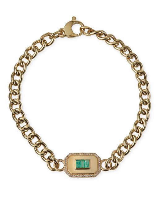 Kastel Jewelry Metallic Champion Emerald Link Bracelet