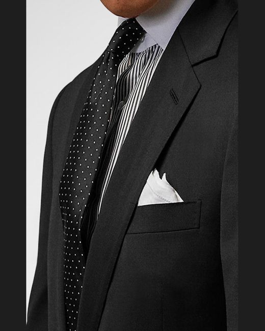 Ralph Lauren Purple Label Black Gregory Hand-tailored Wool Serge Suit for men