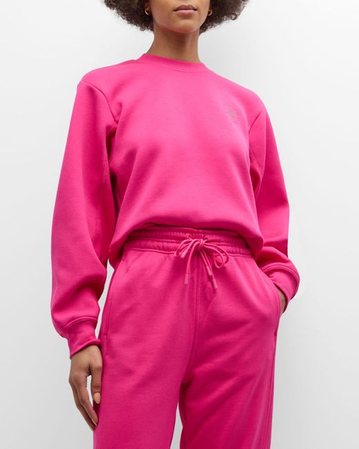 Adidas By Stella McCartney Pink Truecasuals Organic Cotton-Blend Sweatshirt