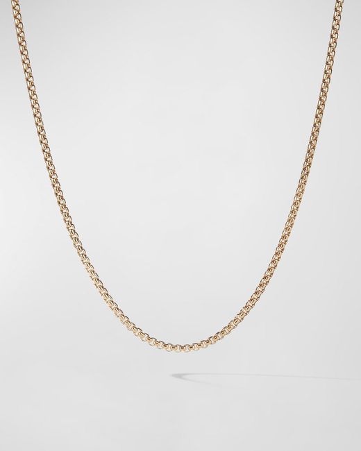 David Yurman White Box Chain Necklace In 18k Gold, 2.7mm