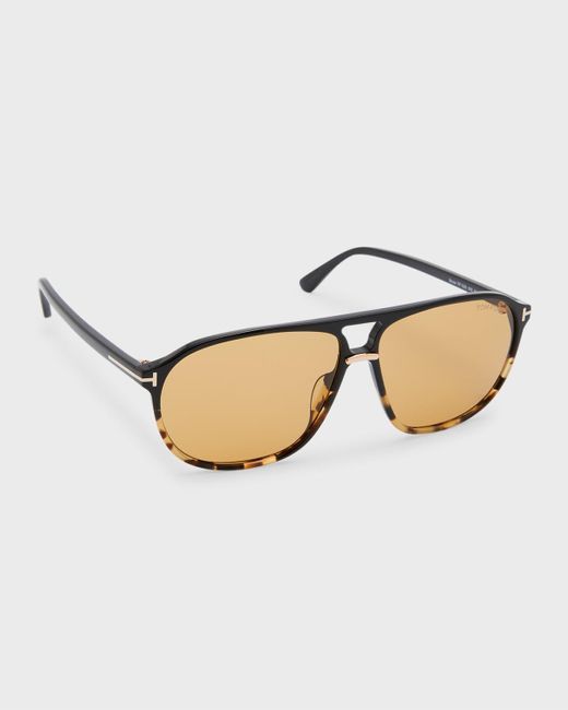 Tom Ford Natural Bruce Acetate Square Sunglasses for men