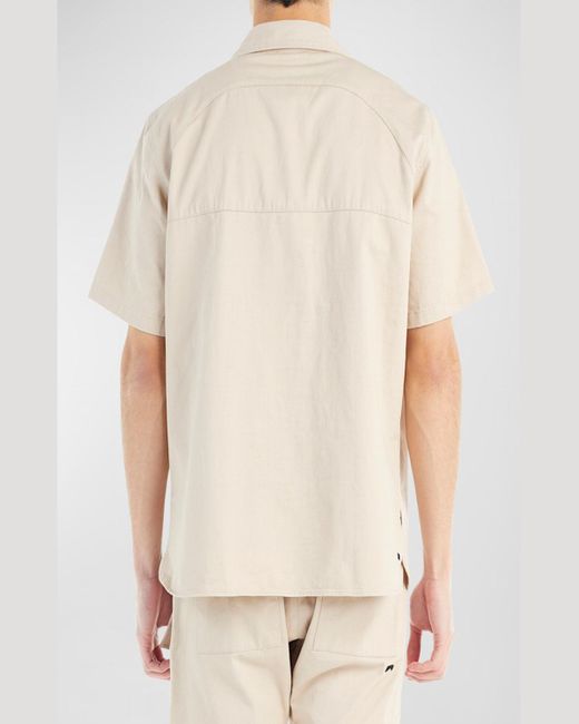 NANA JUDY Natural Pacific Curved 2-pocket Camp Shirt for men