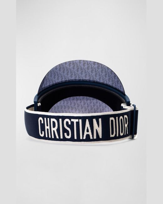 Dior Blue Club V1U Logo Mirrored Visor