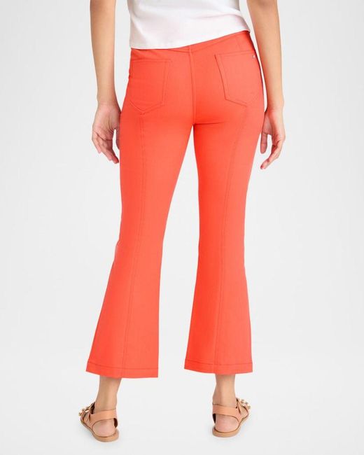 Cinq À Sept Red Wallace Cropped Button-Fly Pants