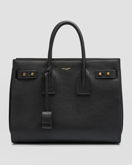 Saint Laurent Black Sac De Jour Small Leather Top-handle Bag