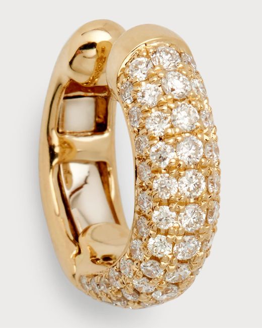 Siena Jewelry Metallic 14k Yellow Gold Diamond Cuff Clip-on Earrings