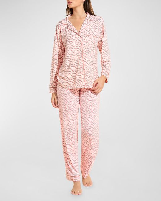 Eberjey Pink Sleep Chic Printed Pajama Set