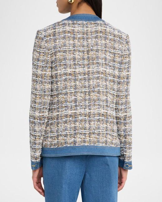 Veronica Beard Blue Tweed Ainslie Jacket