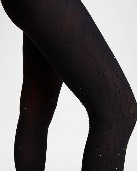 Commando Black Ultimate Opaque Rhinestone Tights
