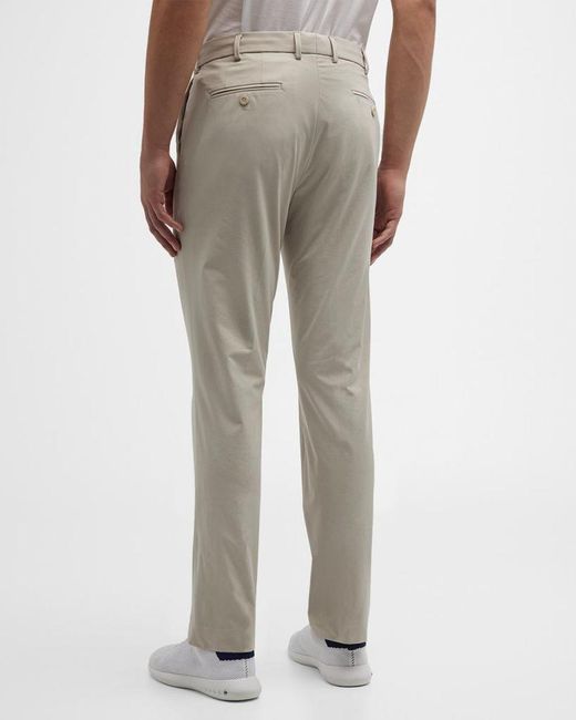 Peter Millar Gray Surge Performance Stretch Trousers for men