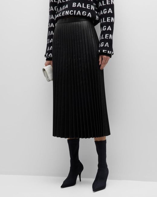 Balenciaga Black Pleated Skirt