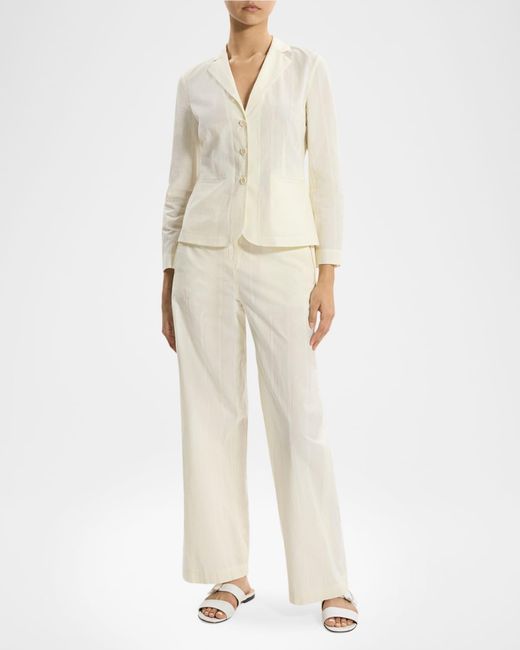 Theory Natural Shrunken Three-Button Jacket