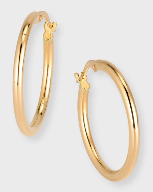 Roberto Coin Metallic 18k Gold Round Hoop Earrings, 25mm