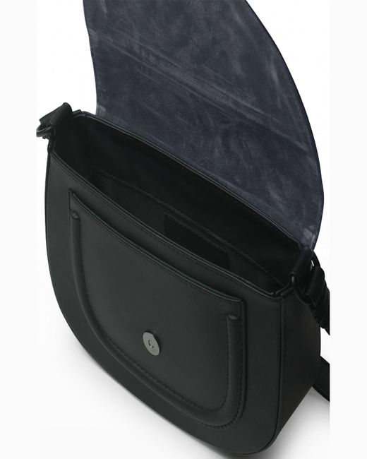 Callista Black Mini Gitane Saddle Leather Crossbody Bag
