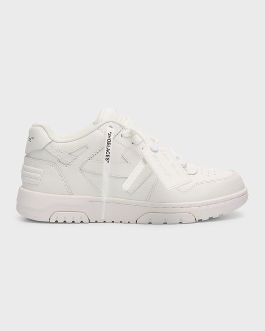 Off-White c/o Virgil Abloh White Out Of Office Tonal Leather Low-Top Sneakers for men