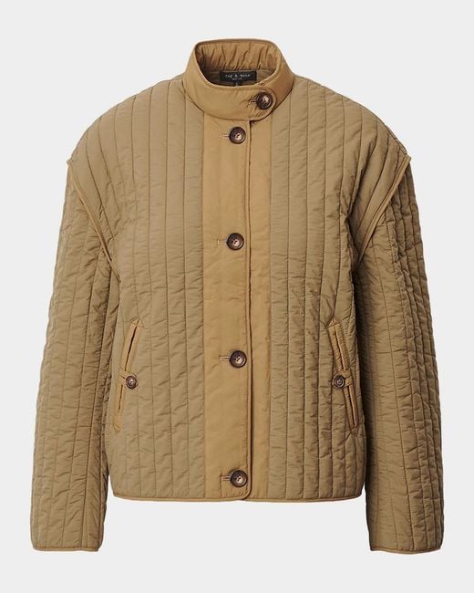 Rag & Bone Brown Vito Quilted Liner Jacket