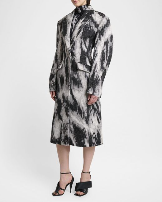 Givenchy Multicolor Animal Cocoon Coat