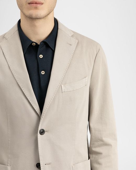 Boglioli Natural Apos;S Garment-Dyed Solid Suit for men