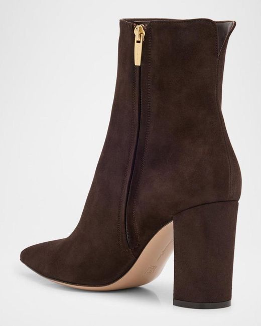 Gianvito Rossi Brown Lyell Booties