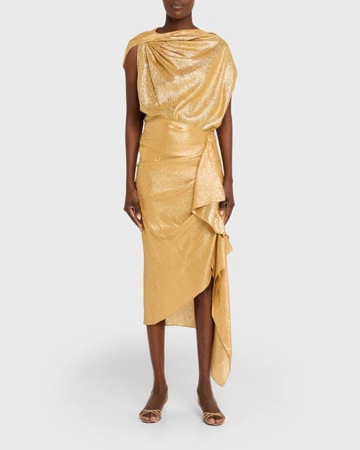 marc jacobs asymmetric draped lame dress Marc Jacobs - Marc Jacobs