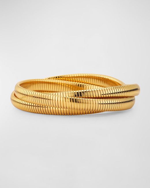 Gas Bijoux Metallic Infinity 3-Row Bracelet, -Plate