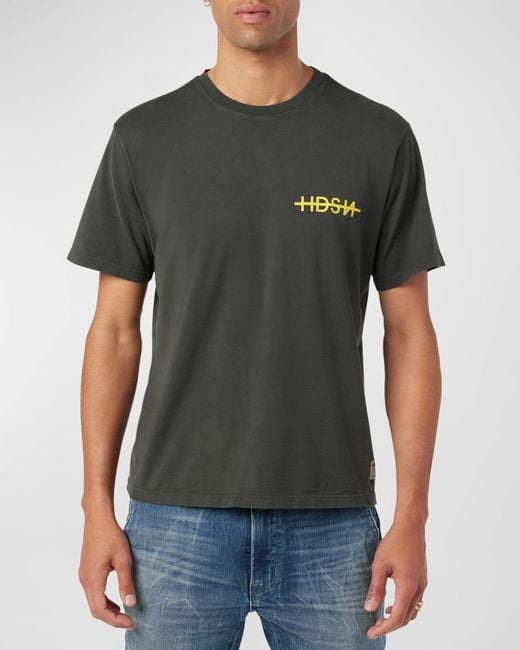 Hudson Black Vintage Logo T-Shirt for men