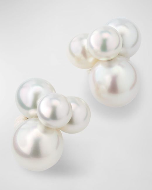 Assael White 18K 8 South Sea Cultured Pearl Clip Back Earrings, 8.5-12.7Mm