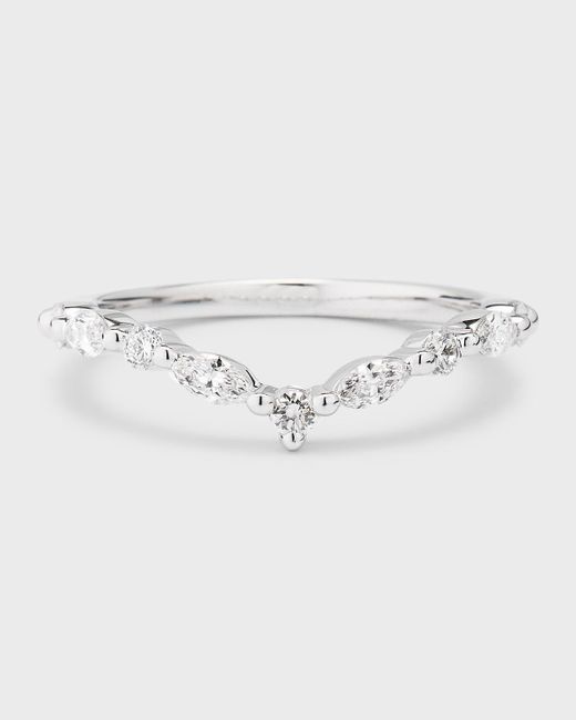 Neiman Marcus Multicolor Lab Grown Diamond 18K Round And Marquise Band, Size 6.5