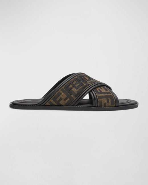 Fendi criss cross slides sale