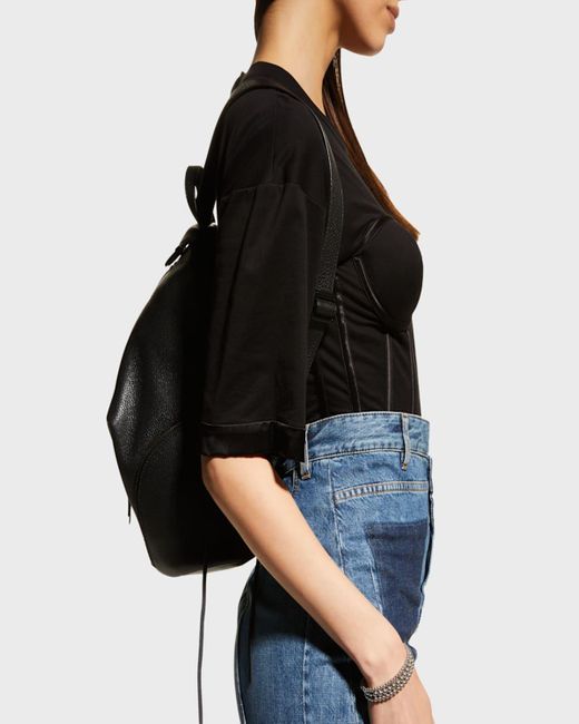 Rebecca Minkoff Black Julian Zip Leather Backpack