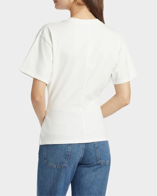 EB DENIM White Eero Cotton Tee
