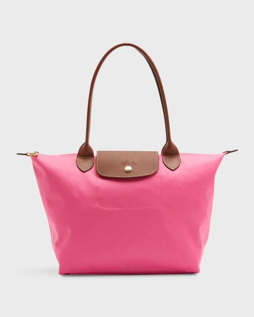 Longchamp Le Pliage Medium Shoulder Tote Bag in Pink Lyst