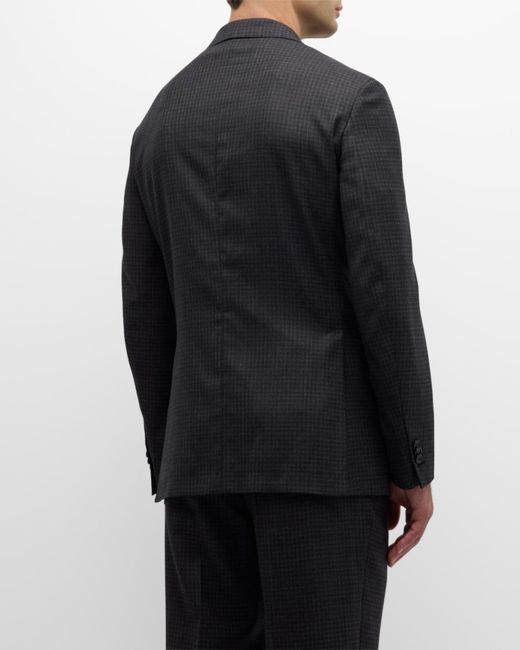 Brioni Black Apos;S Wool Houndstooth Suit for men