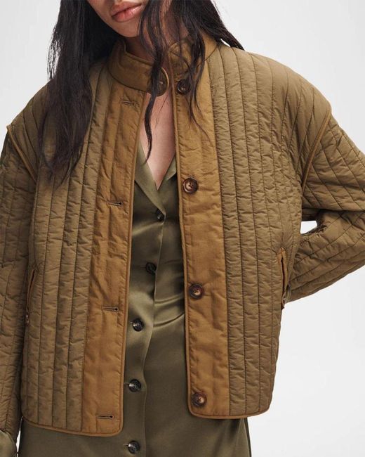 Rag & Bone Brown Vito Quilted Liner Jacket