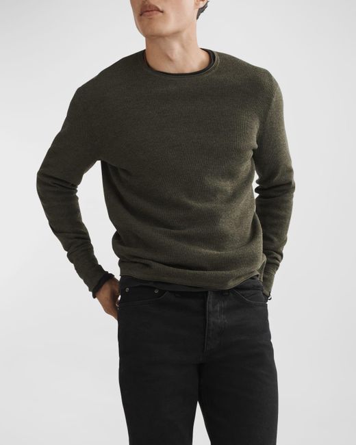 Rag & Bone Gray Martin Wool-blend Crew Sweater for men