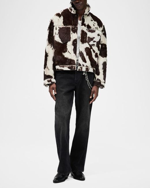 Represent Multicolor Apos;S Cowhide Leather Trucker Jacket for men