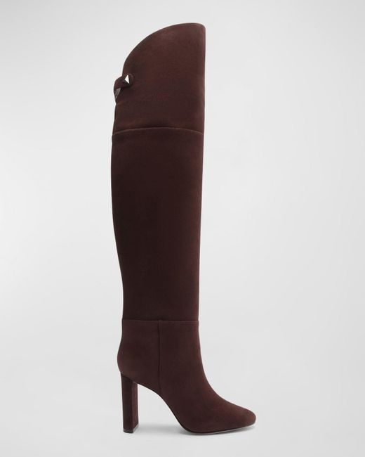 SCHUTZ SHOES Brown Austine Suede Over-the-knee Boots