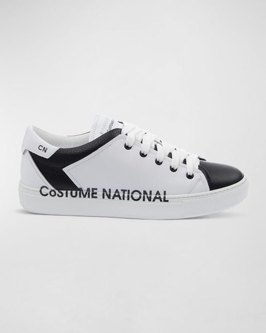 CoSTUME NATIONAL Multicolor Logo Bicolor Low-Top Sneakers for men